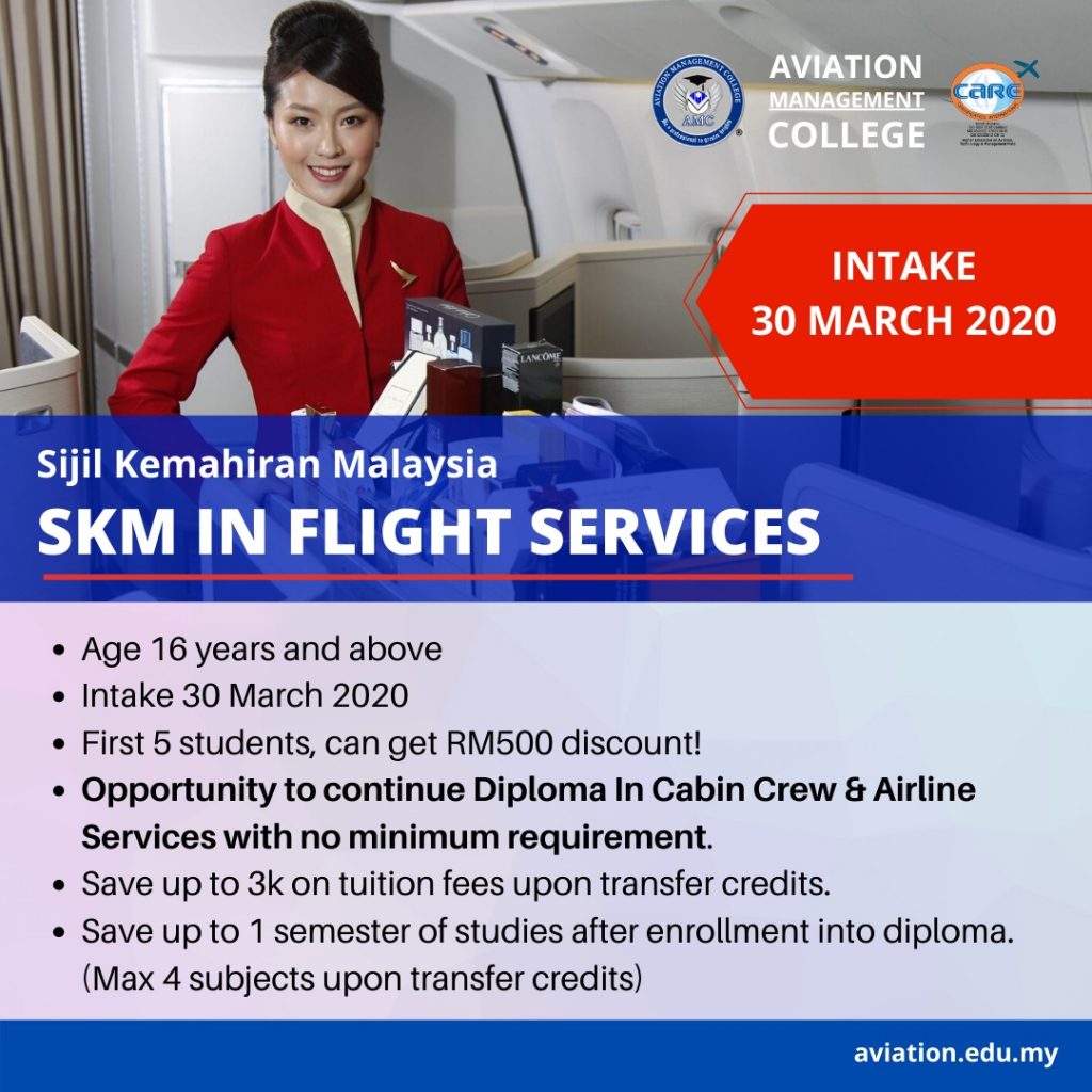 Sijil Kemahiran Malaysia In Flight Services Open Now ...